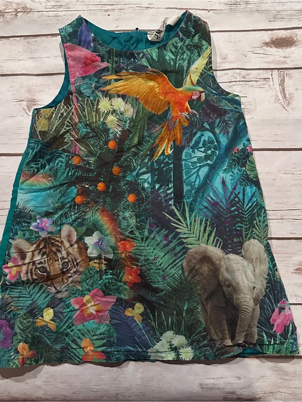 H&M jungle dress vguc 1.5/2